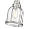 Z-Lite Burren 1 Light Mini Pendant, Brushed Nickel And Clear Seedy 337MP-BN - alternate 2
